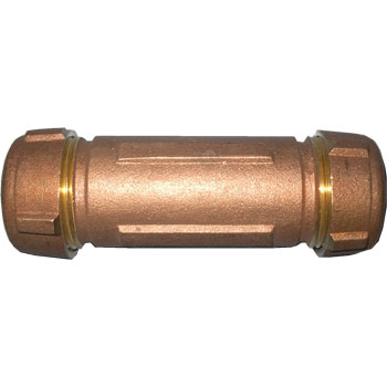 Brass Compression Coupling 1-1/2" IPS Short Pattern.