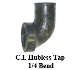 C.I. Hubless Tap 1/4 Bend