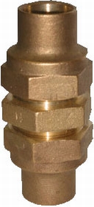 1-1/4" Bronze Flare X Flare Union - Click Image to Close