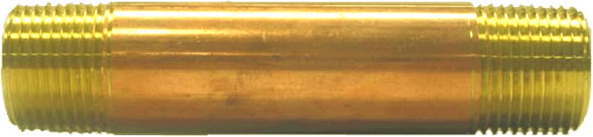 2 X Close Brass Nipple - Click Image to Close