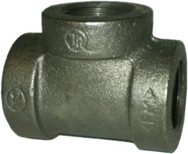 1x1/2x1 Cast Iron Threaded Tee