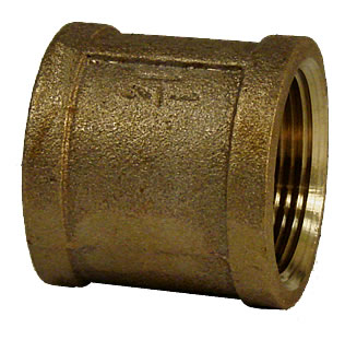 1-1/2x1 Brass Coupling