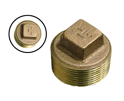 1 Brass Sq Head Plug