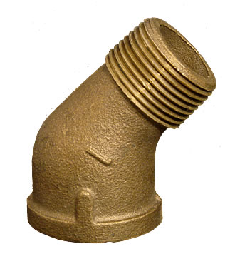 1" Brass Street 45