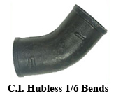 C.I. Hubless 1/8 Bends