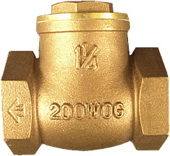 1/2" Brass IPS 200 WOG Check Valve