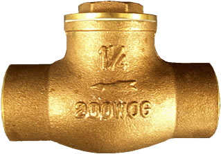 1" Brass CXC 200 WOG Check Valve