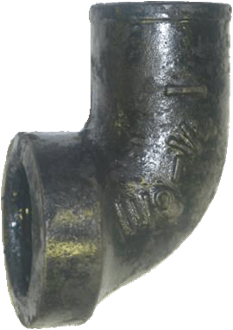 1-1/2" No Hub Tapped Short 1/4 Bend